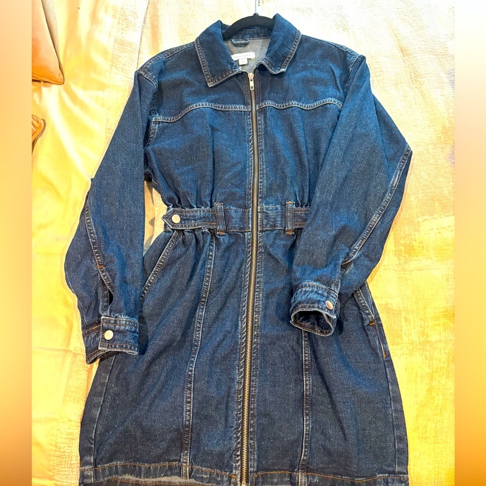 Topshop Indigo Denim Mini Dress